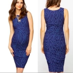 A Pea in the Pod Blue Maternity Dress